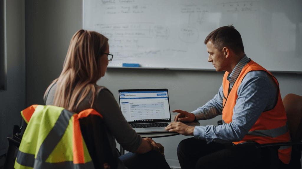 KeyWest Resources consultants reviewing workforce planning data with a mining and construction client in Western Australia and Queensland.